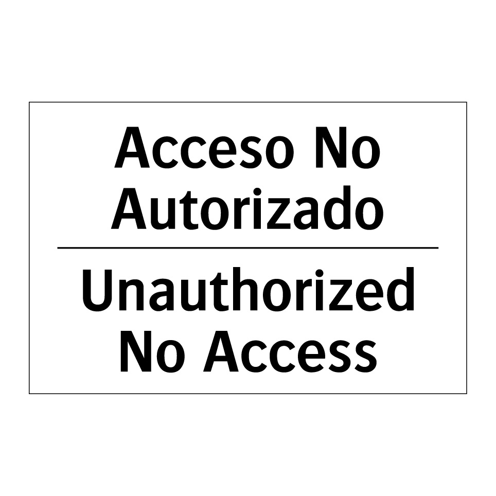 Acceso No Autorizado - Unauthorized No Access