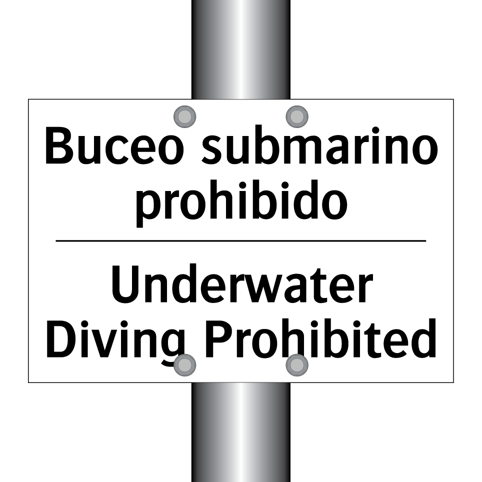 Buceo submarino prohibido - Underwater Diving Prohibited