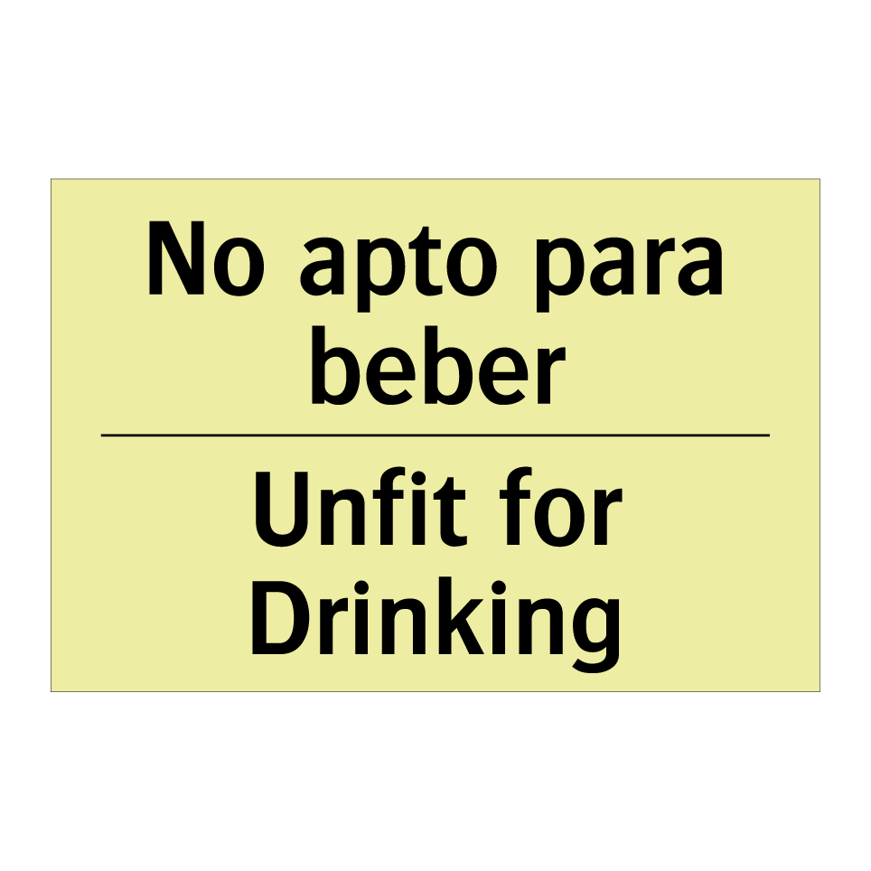 No apto para beber - Unfit for Drinking