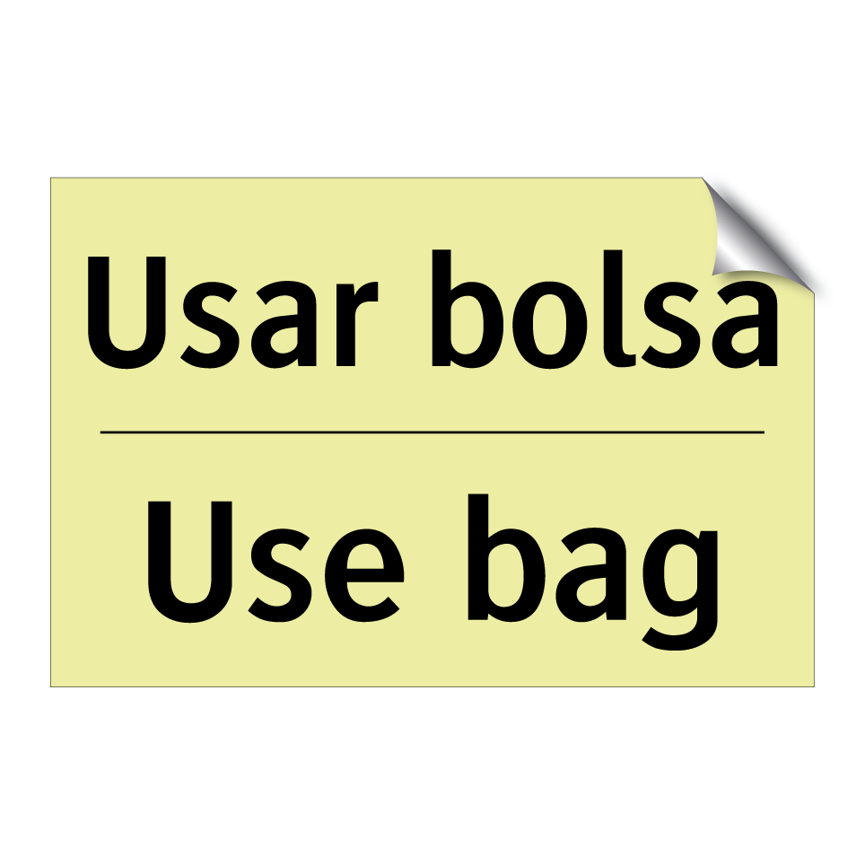 Usar bolsa - Use bag