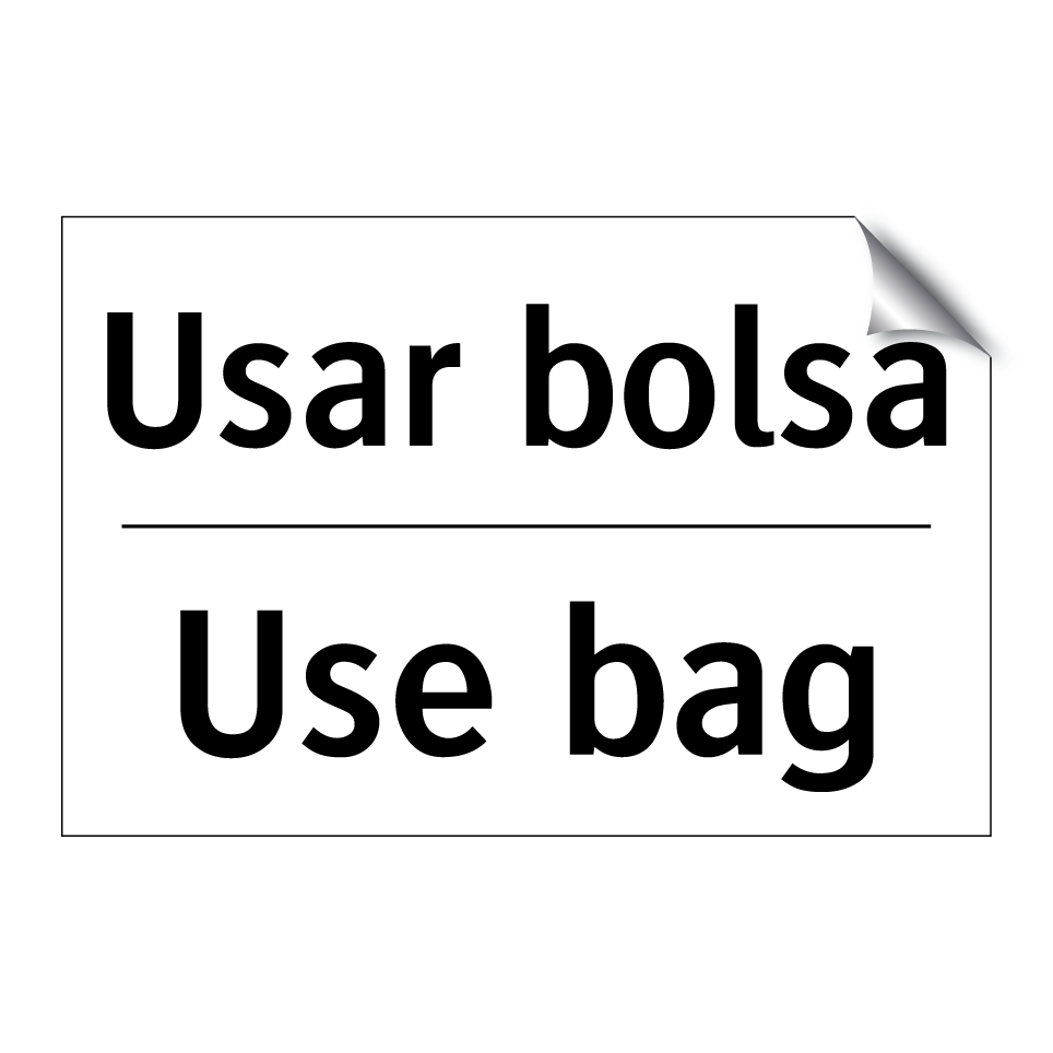 Usar bolsa - Use bag