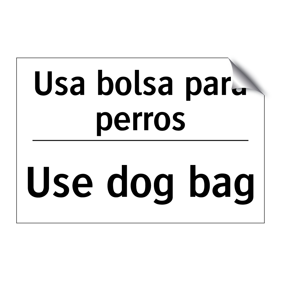 Usa bolsa para perros - Use dog bag