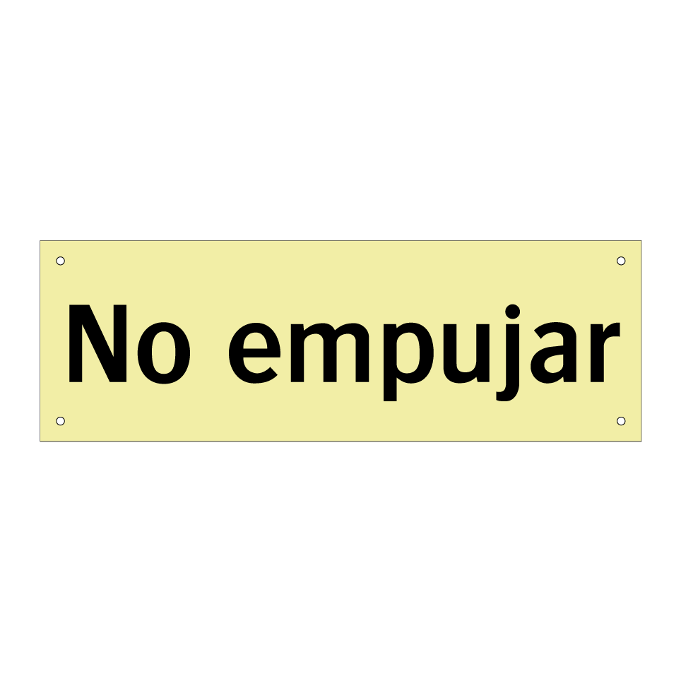 No empujar