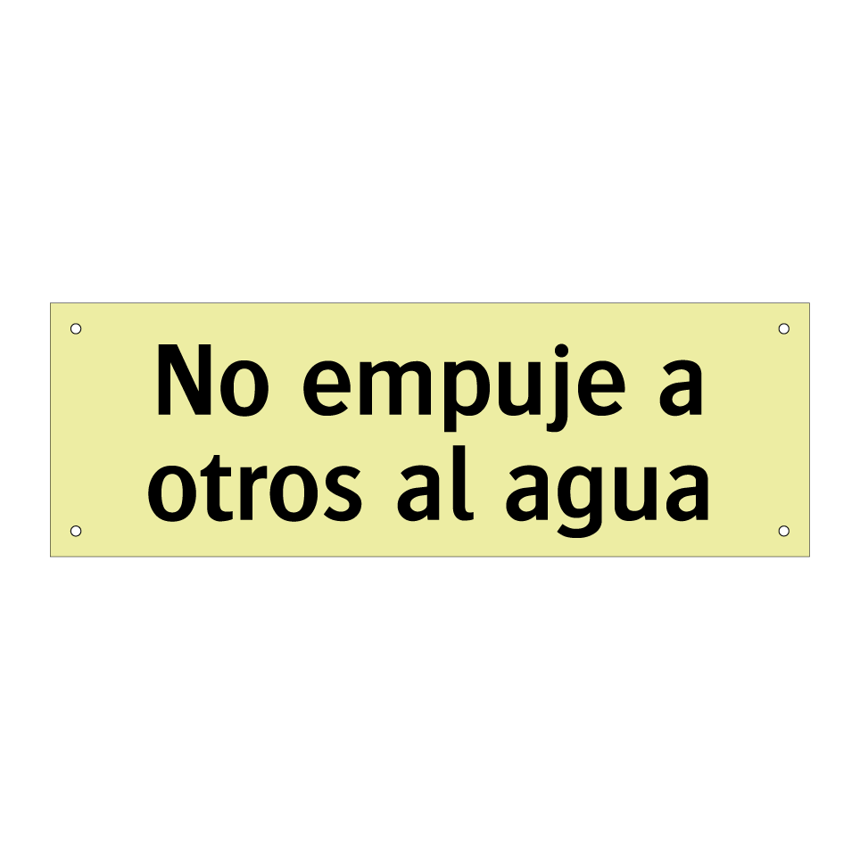 No empuje a otros al agua