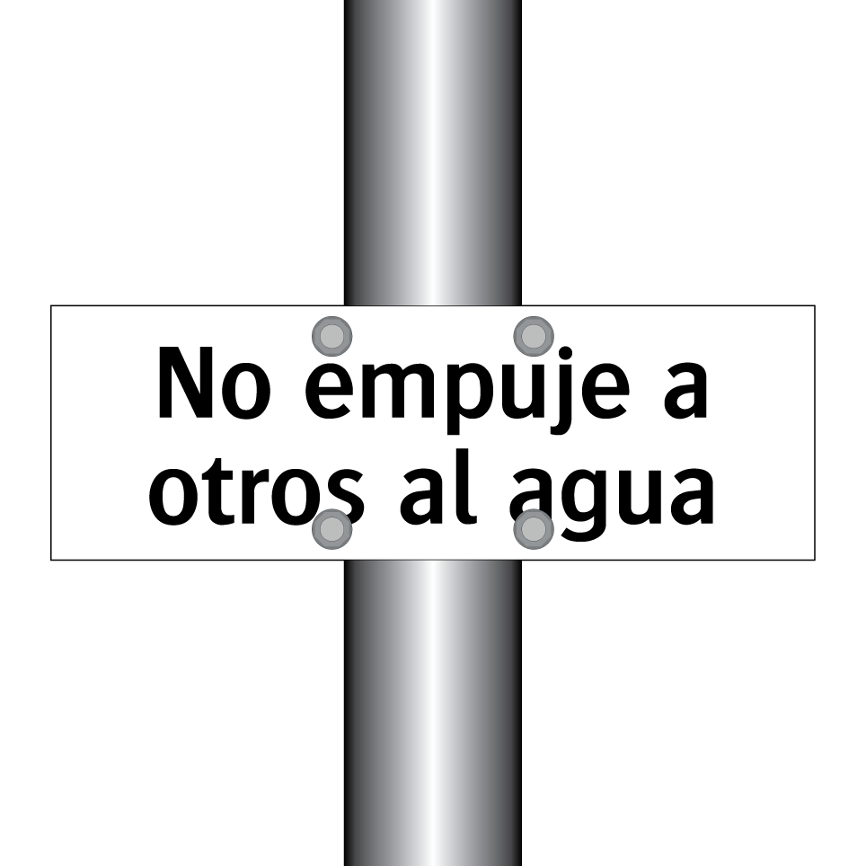 No empuje a otros al agua
