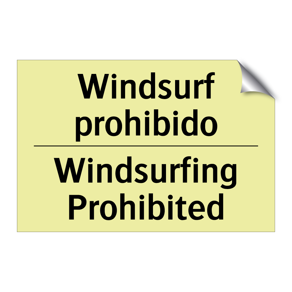 Windsurf prohibido - Windsurfing Prohibited