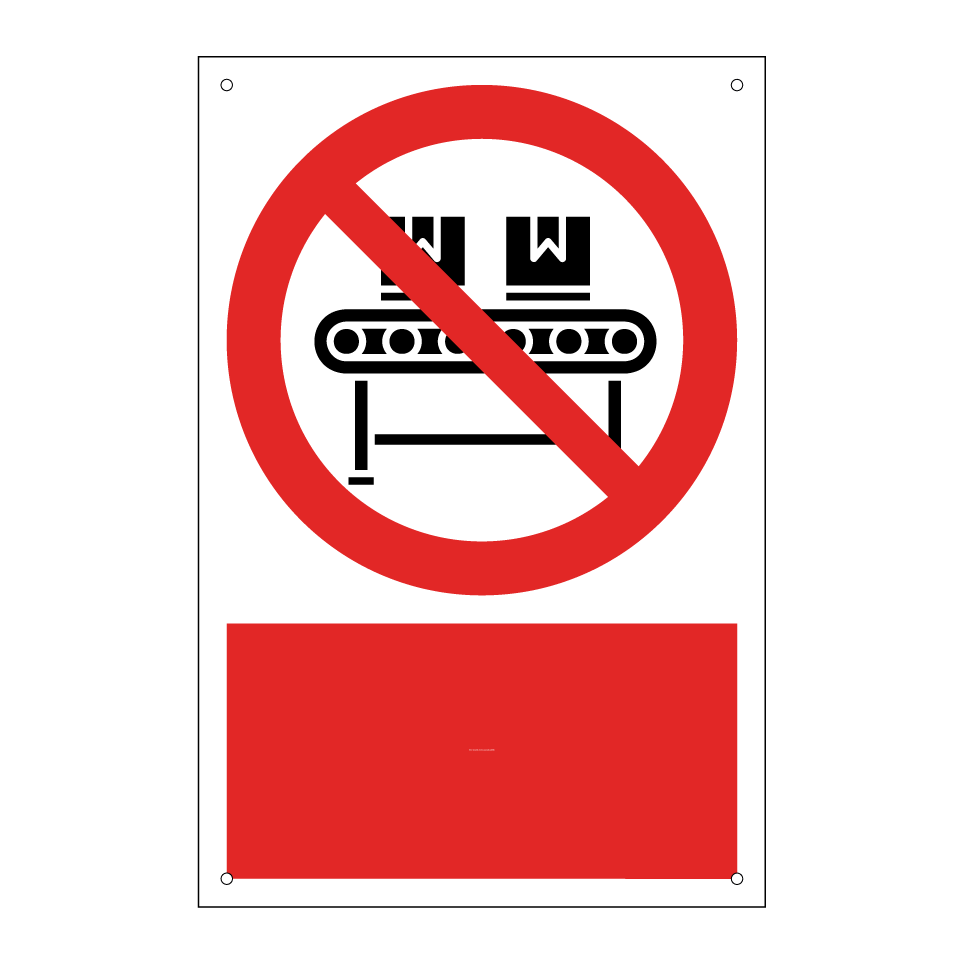 Acceso y permanencia en la cinta transportadora prohibidos