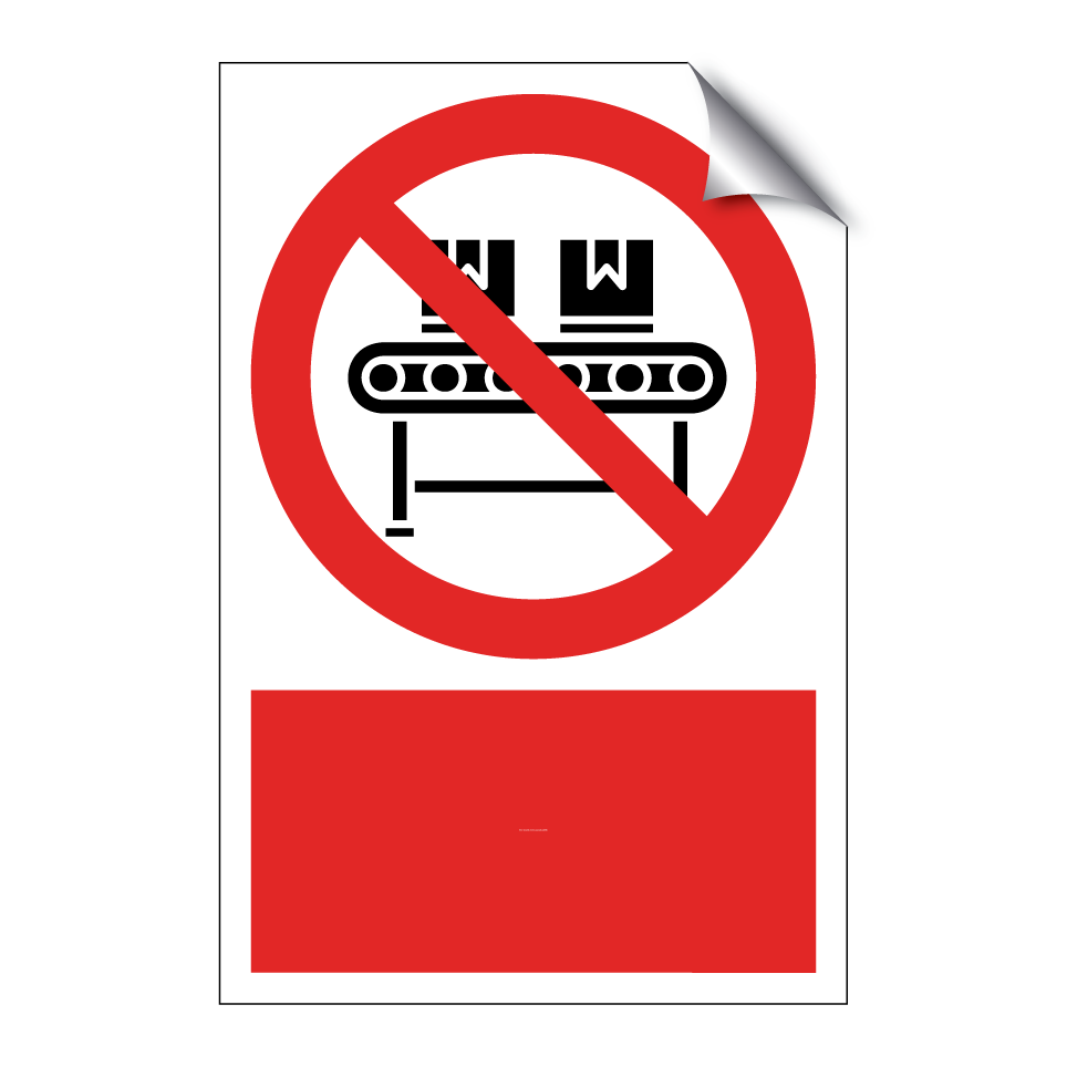 Acceso y permanencia en la cinta transportadora prohibidos