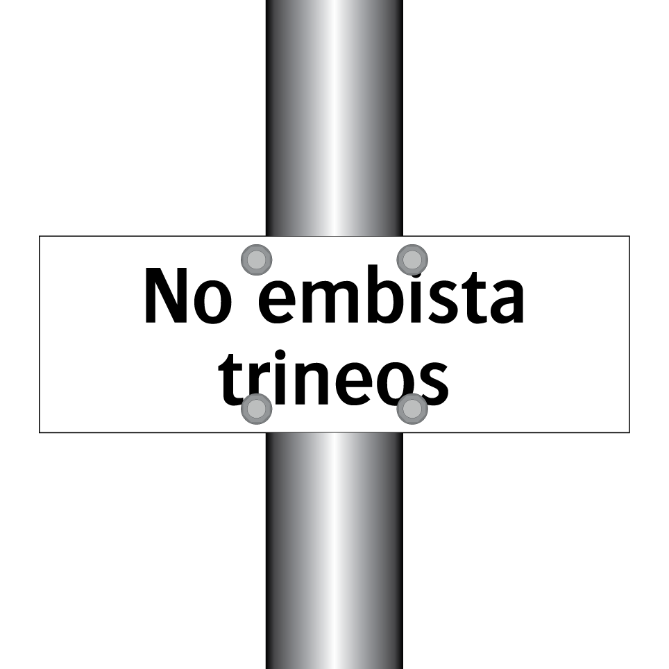 No embista trineos