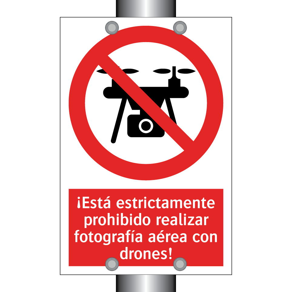 ¡Está estrictamente prohibido realizar fotografía aérea con drones!