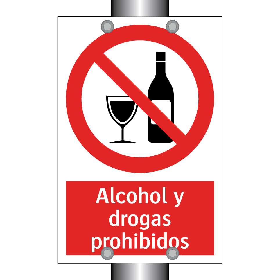 Alcohol y drogas prohibidos