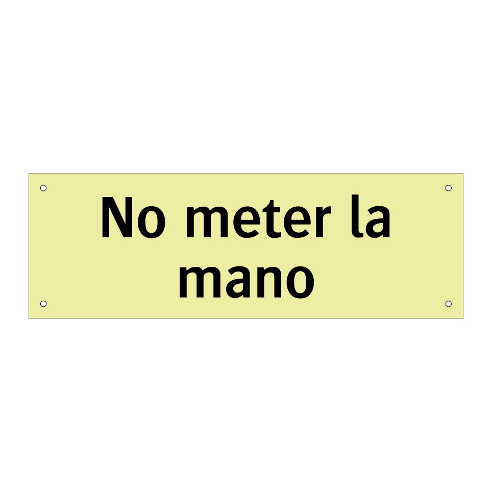 No meter la mano