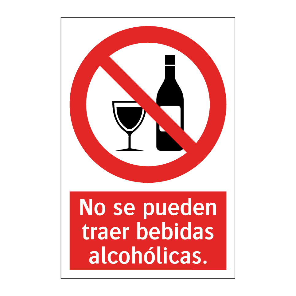 No se pueden traer bebidas alcohólicas.