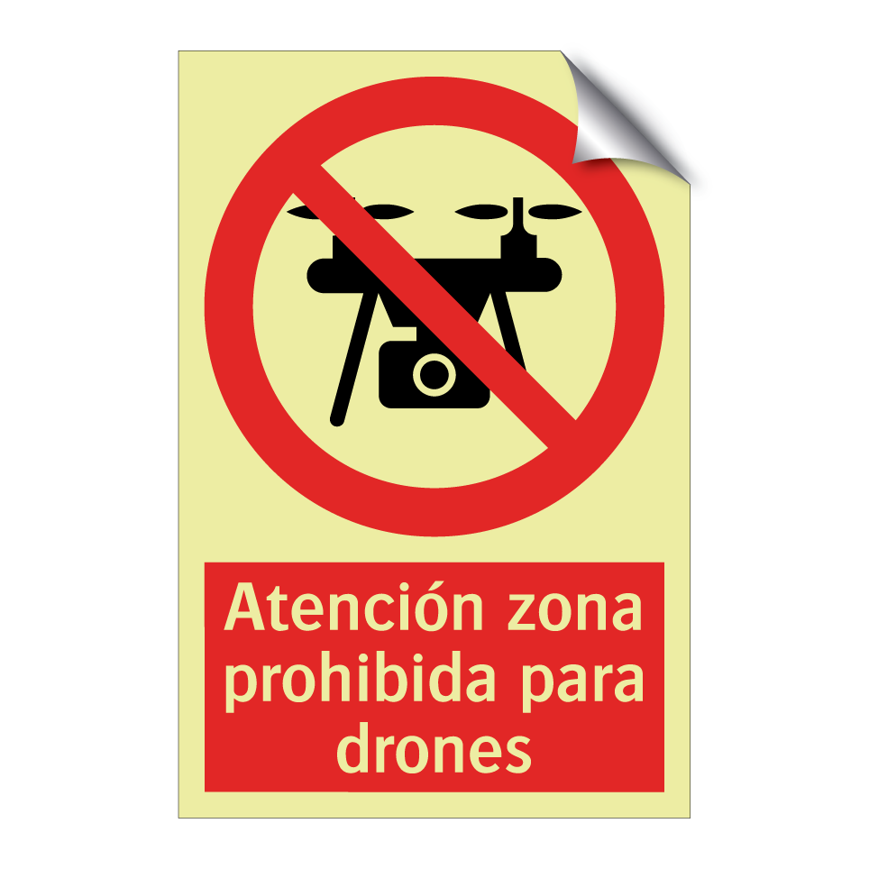 Atención zona prohibida para drones