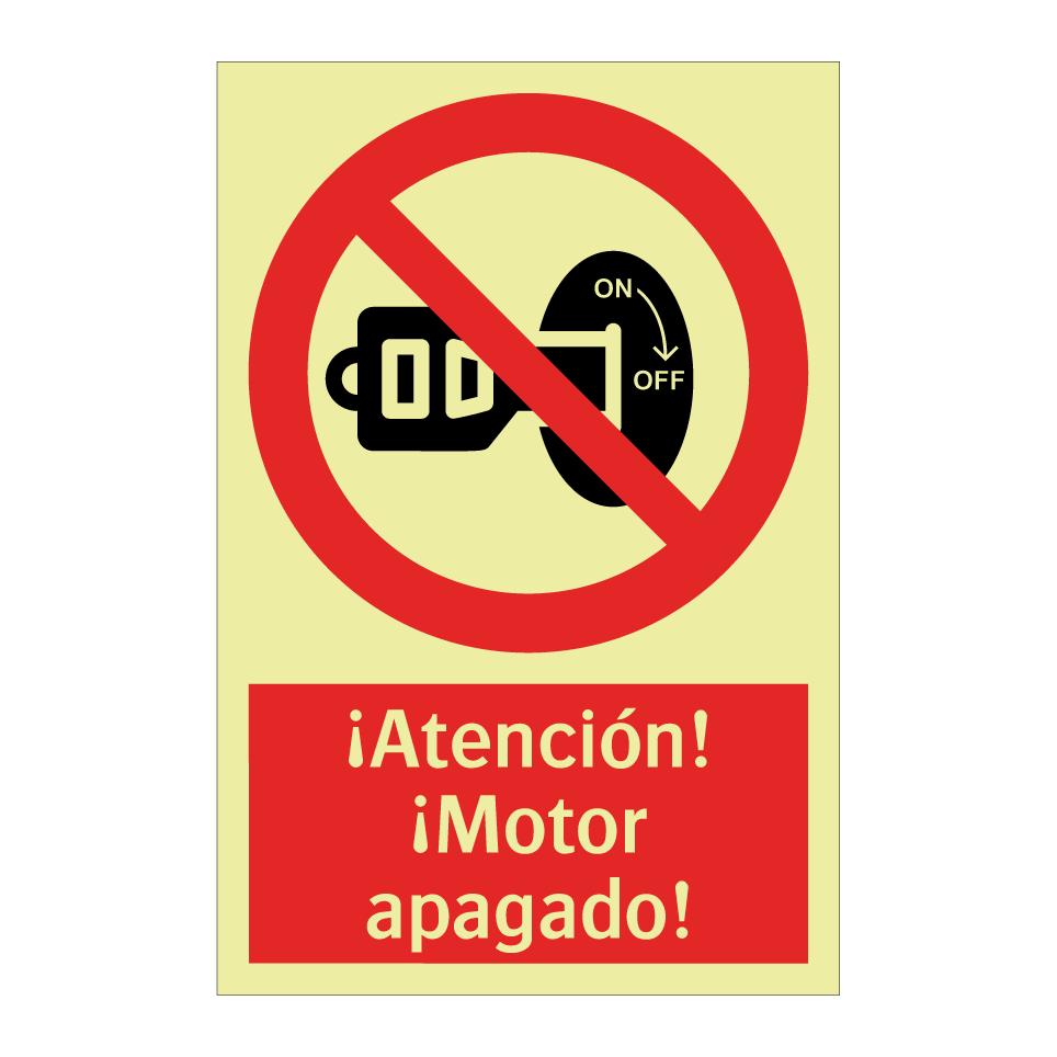 ¡Atención! ¡Motor apagado!