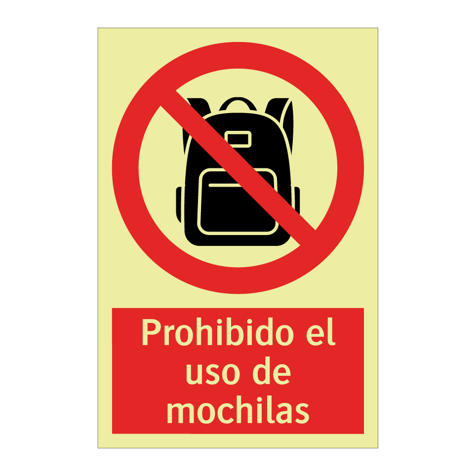 Prohibido el uso de mochilas