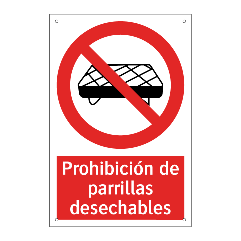 Prohibición de parrillas desechables