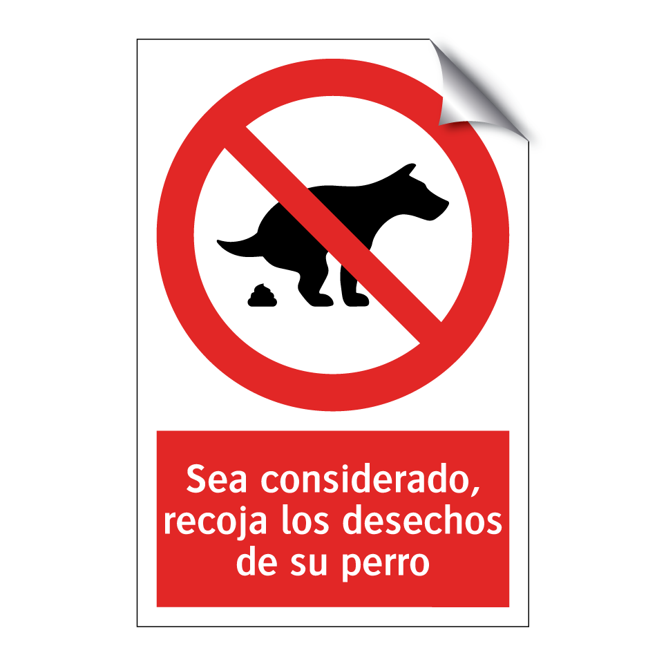Sea considerado, recoja los desechos de su perro