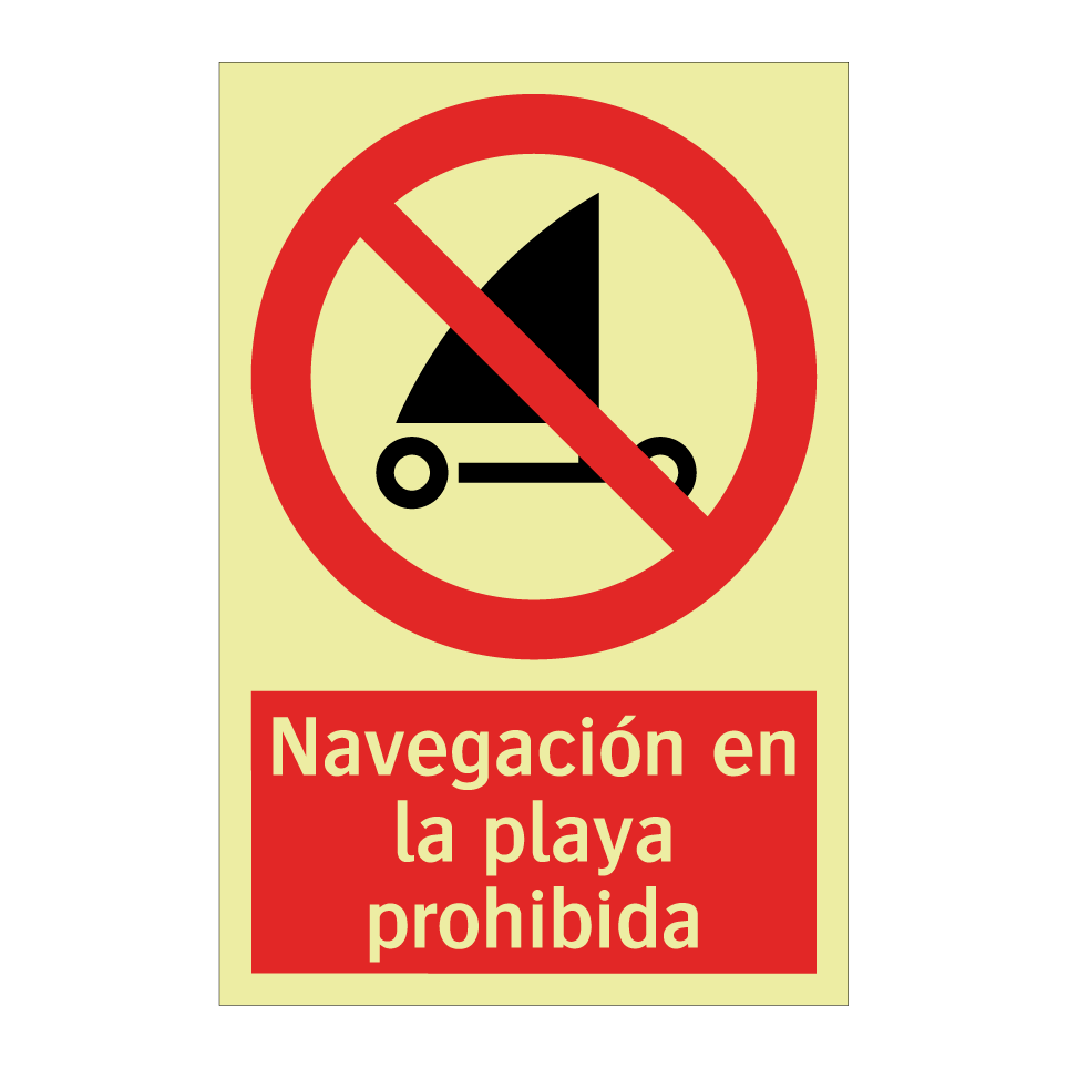 Navegación en la playa prohibida