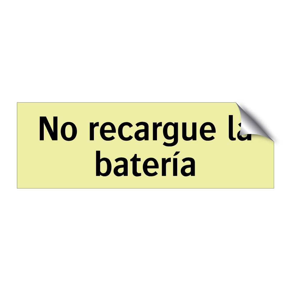 No recargue la batería