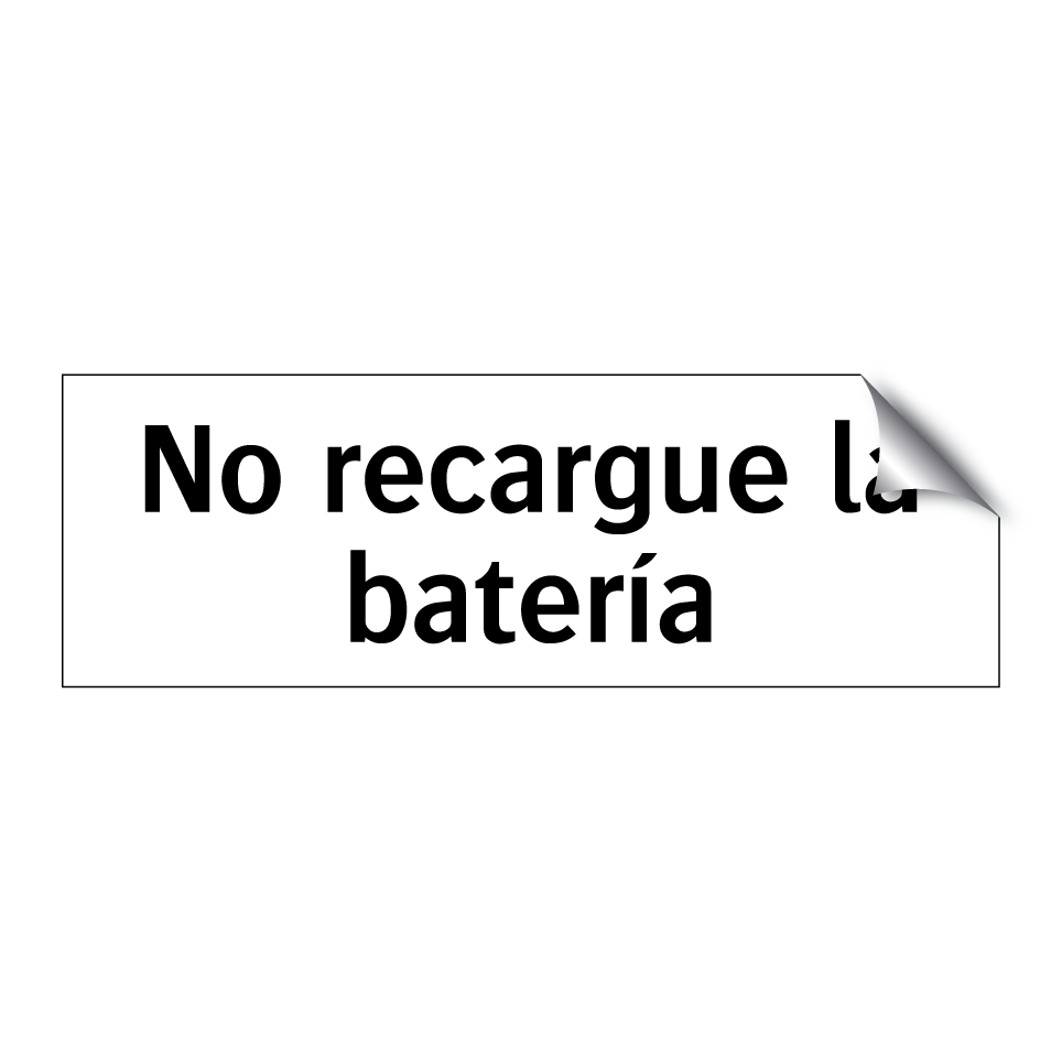 No recargue la batería