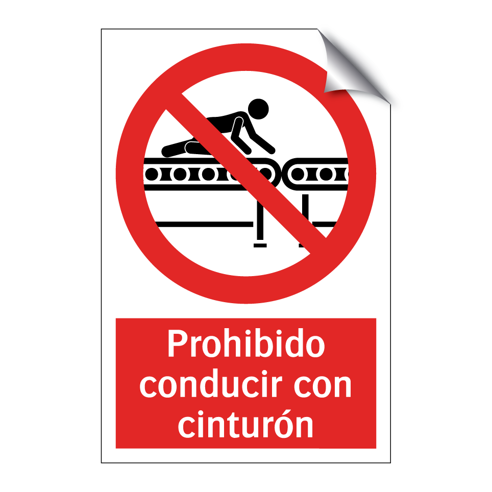 Prohibido conducir con cinturón