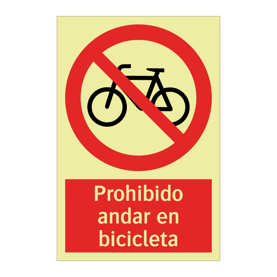 Prohibido andar en bicicleta