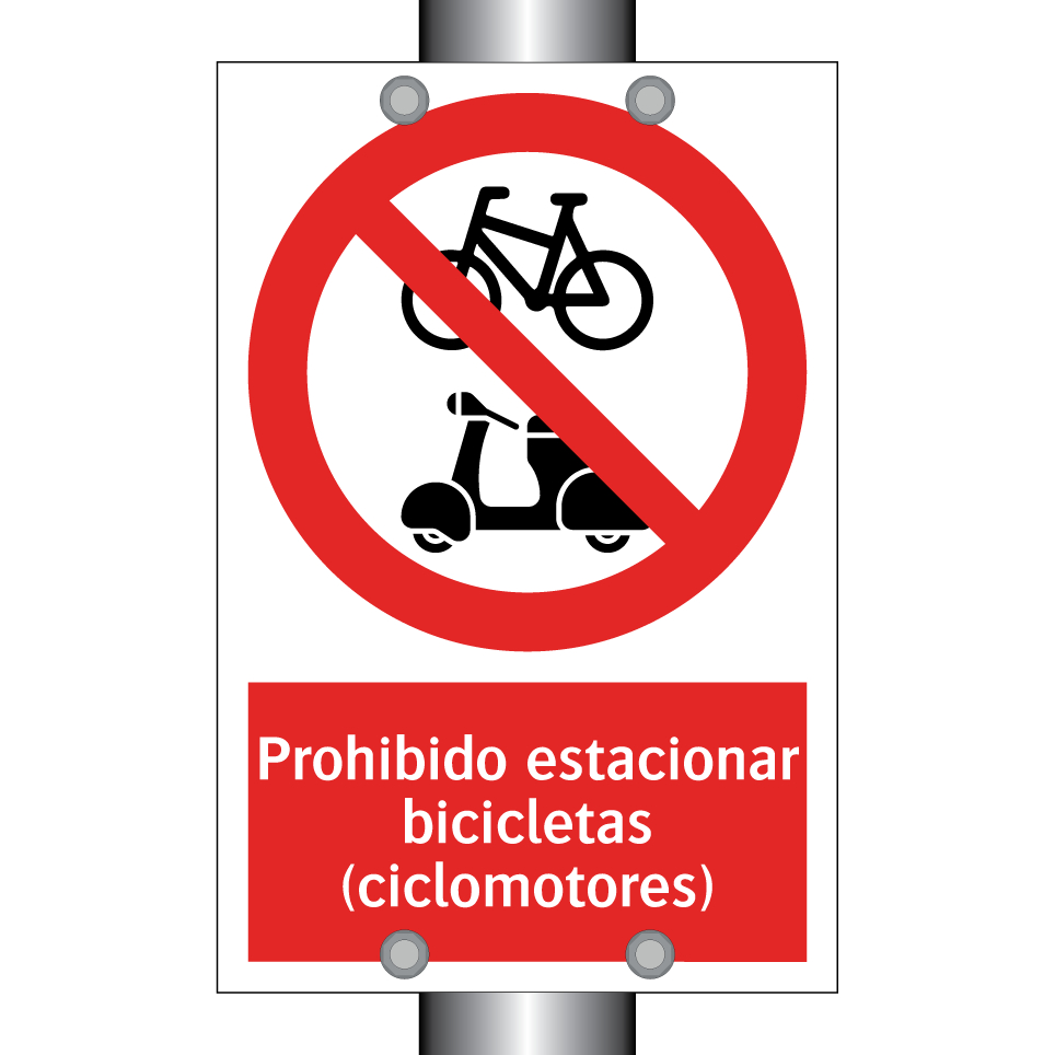 Prohibido estacionar bicicletas (ciclomotores)