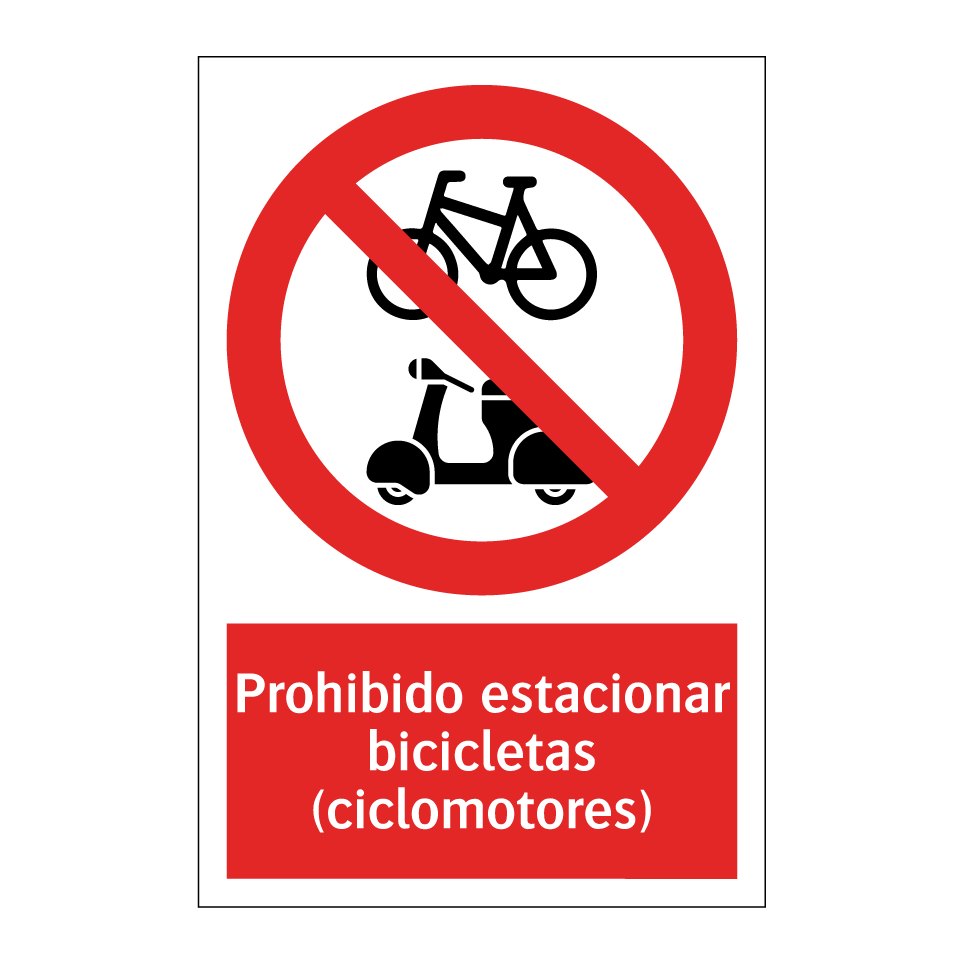 Prohibido estacionar bicicletas (ciclomotores)
