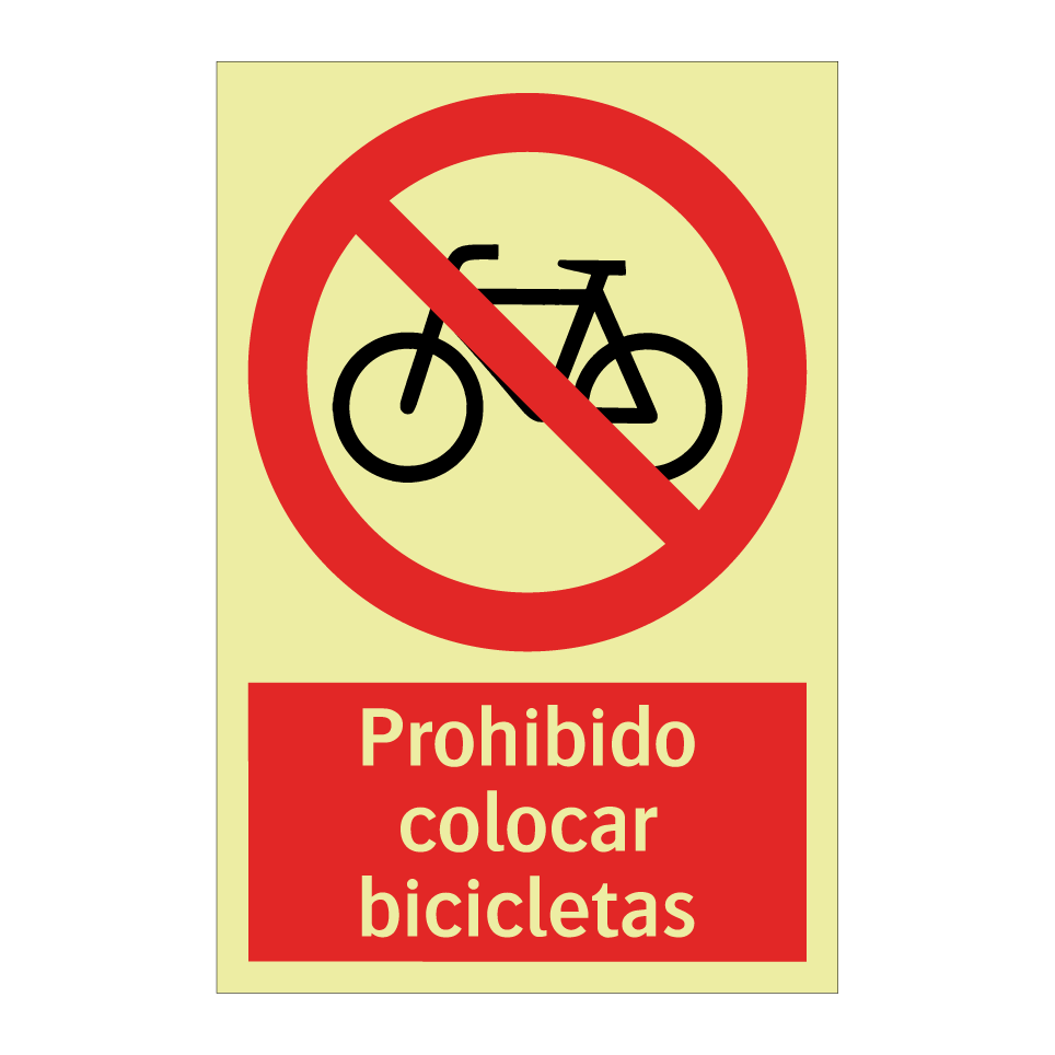 Prohibido colocar bicicletas
