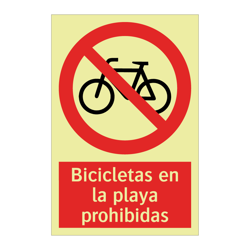 Bicicletas en la playa prohibidas