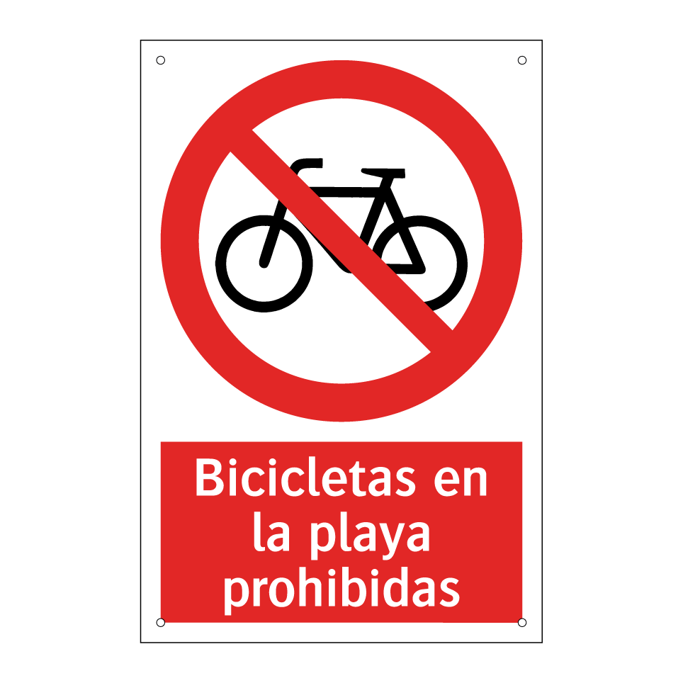 Bicicletas en la playa prohibidas