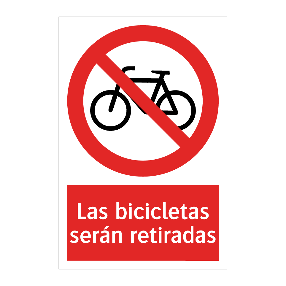 Las bicicletas serán retiradas