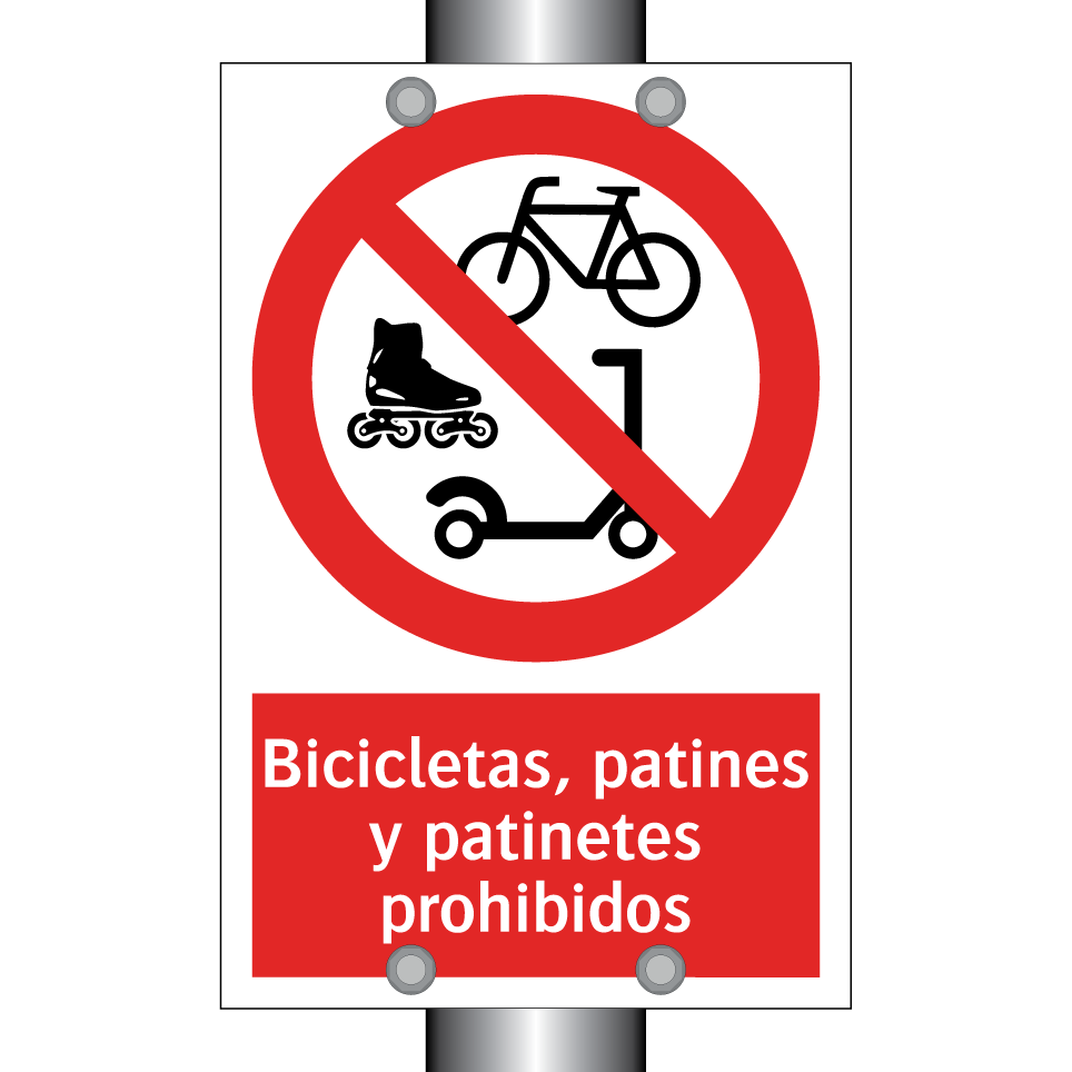 Bicicletas, patines y patinetes prohibidos
