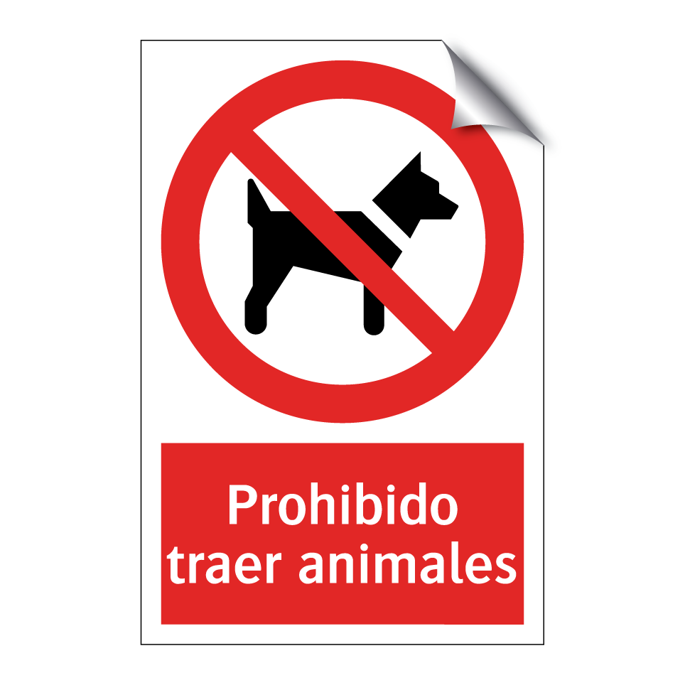 Prohibido traer animales