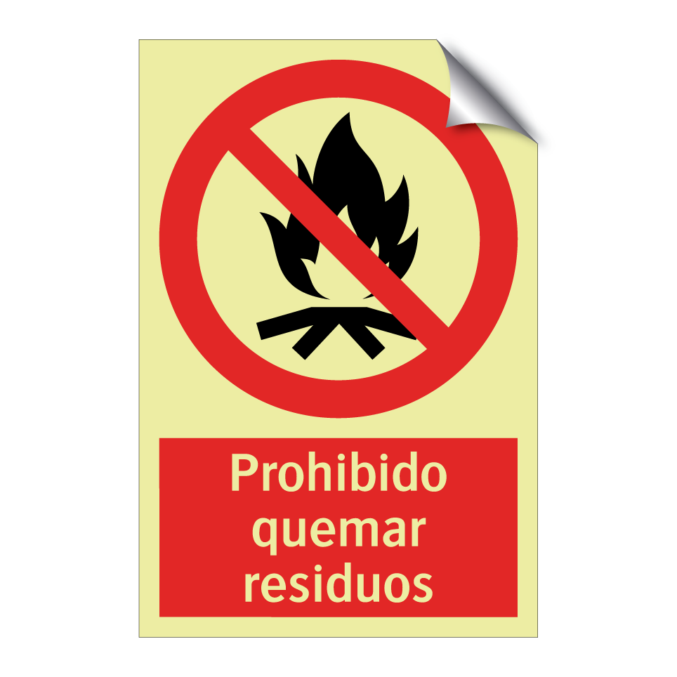 Prohibido quemar residuos