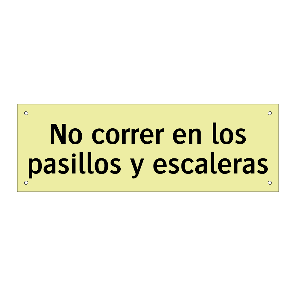 No correr en los pasillos y escaleras