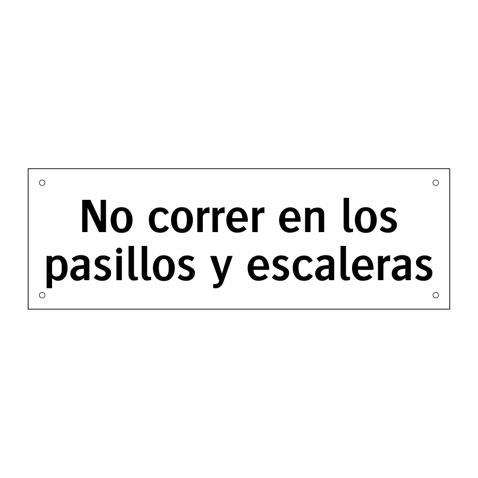 No correr en los pasillos y escaleras
