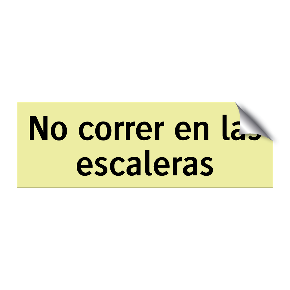 No correr en las escaleras