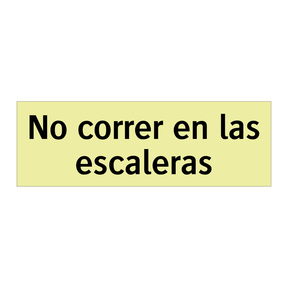 No correr en las escaleras