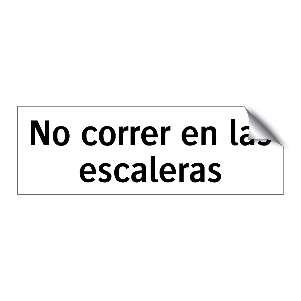 No correr en las escaleras