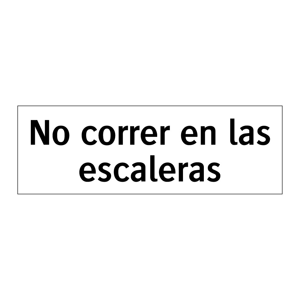 No correr en las escaleras
