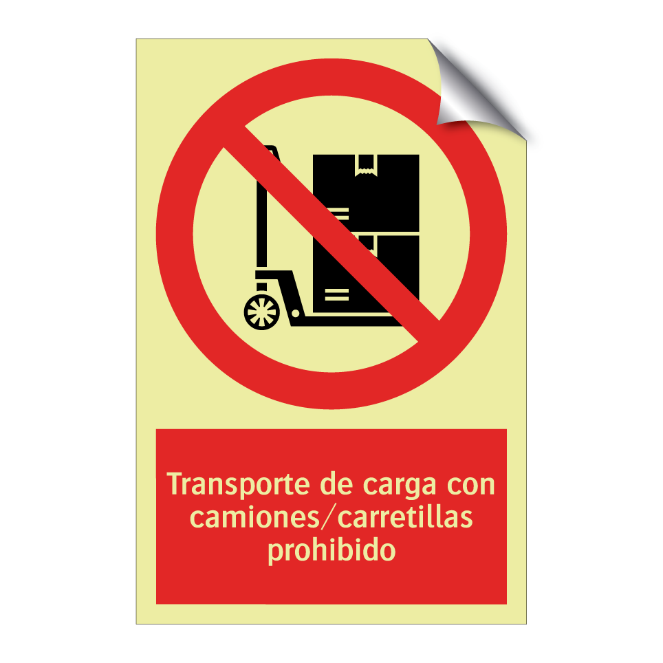 Transporte de carga con camiones/carretillas prohibido