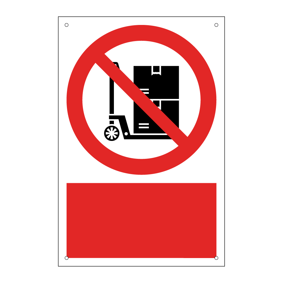 Transporte de carga con camiones/carretillas prohibido