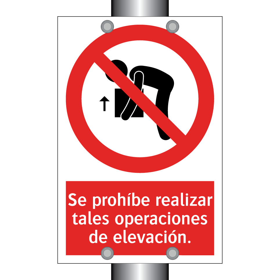 Se prohíbe realizar tales operaciones de elevación.