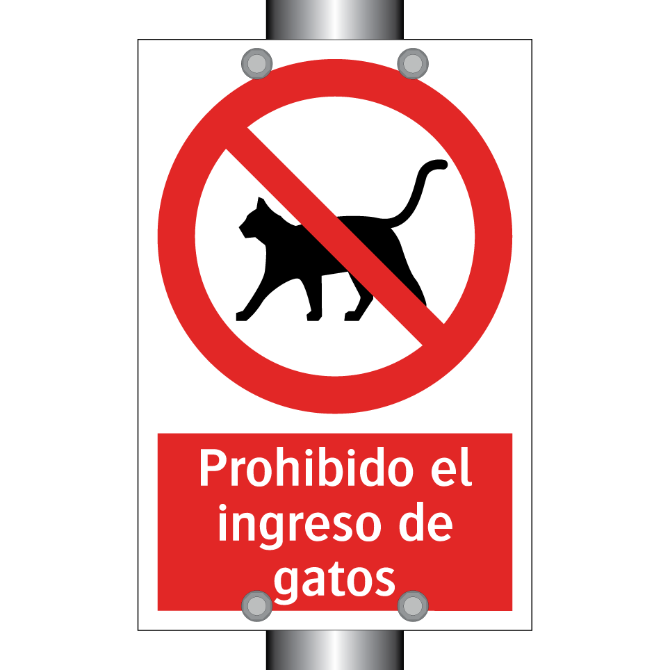 Prohibido el ingreso de gatos
