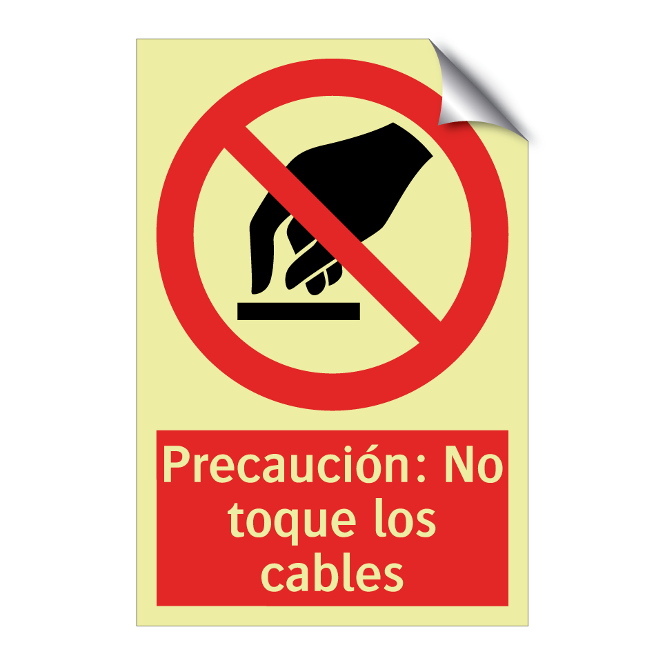 Precaución: No toque los cables