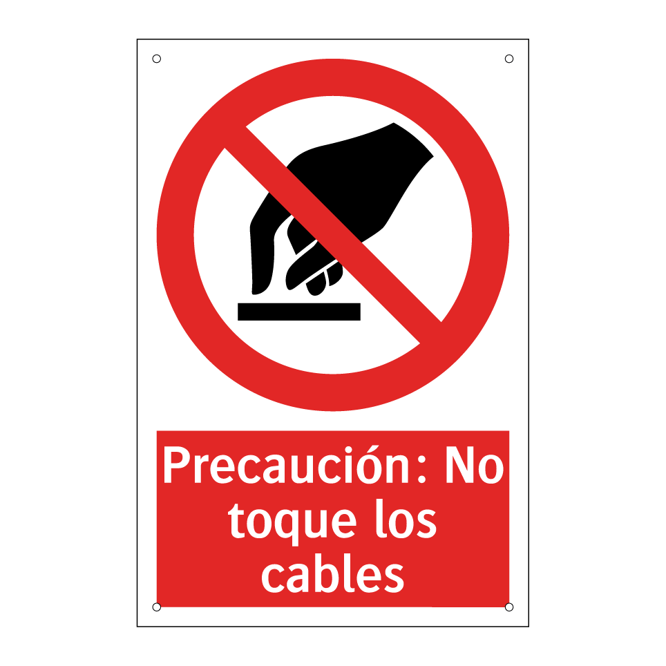 Precaución: No toque los cables