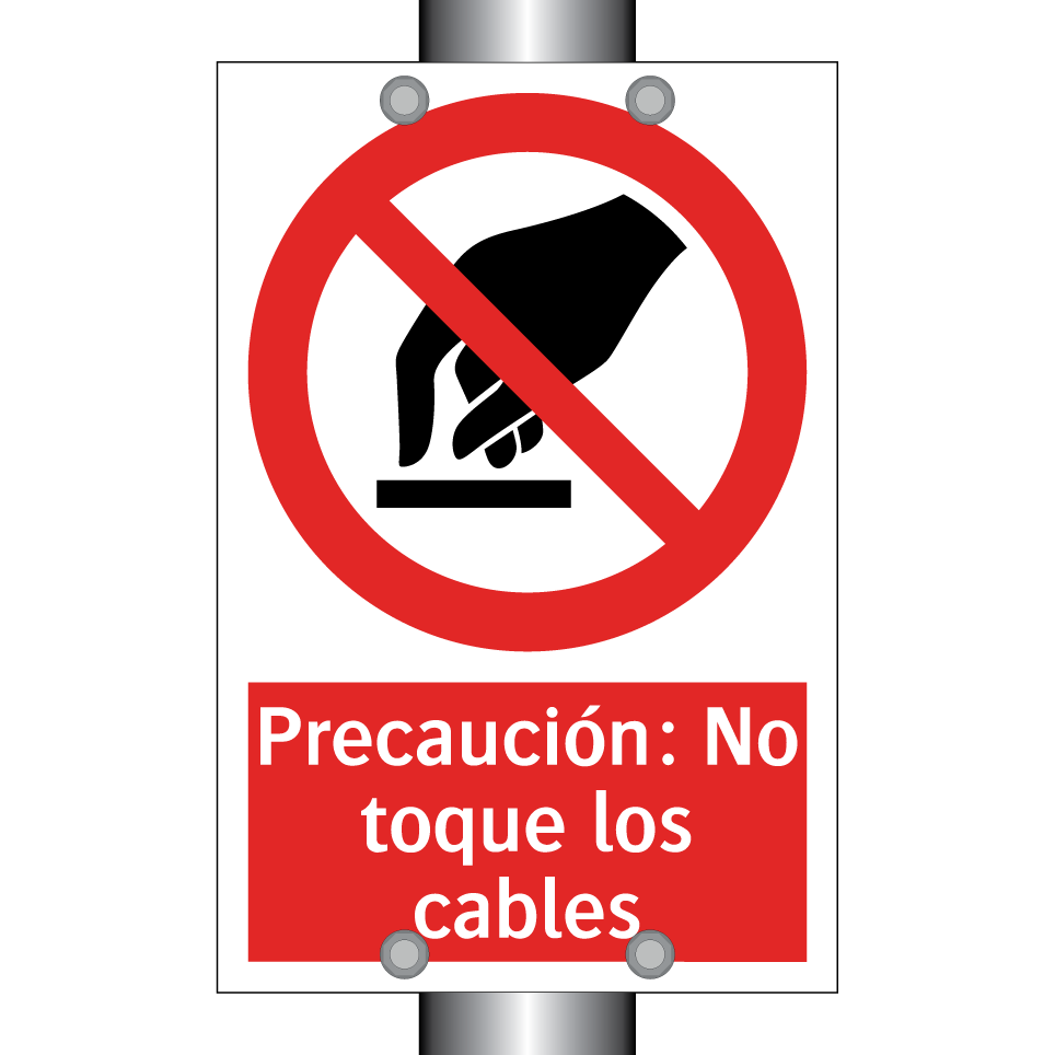 Precaución: No toque los cables
