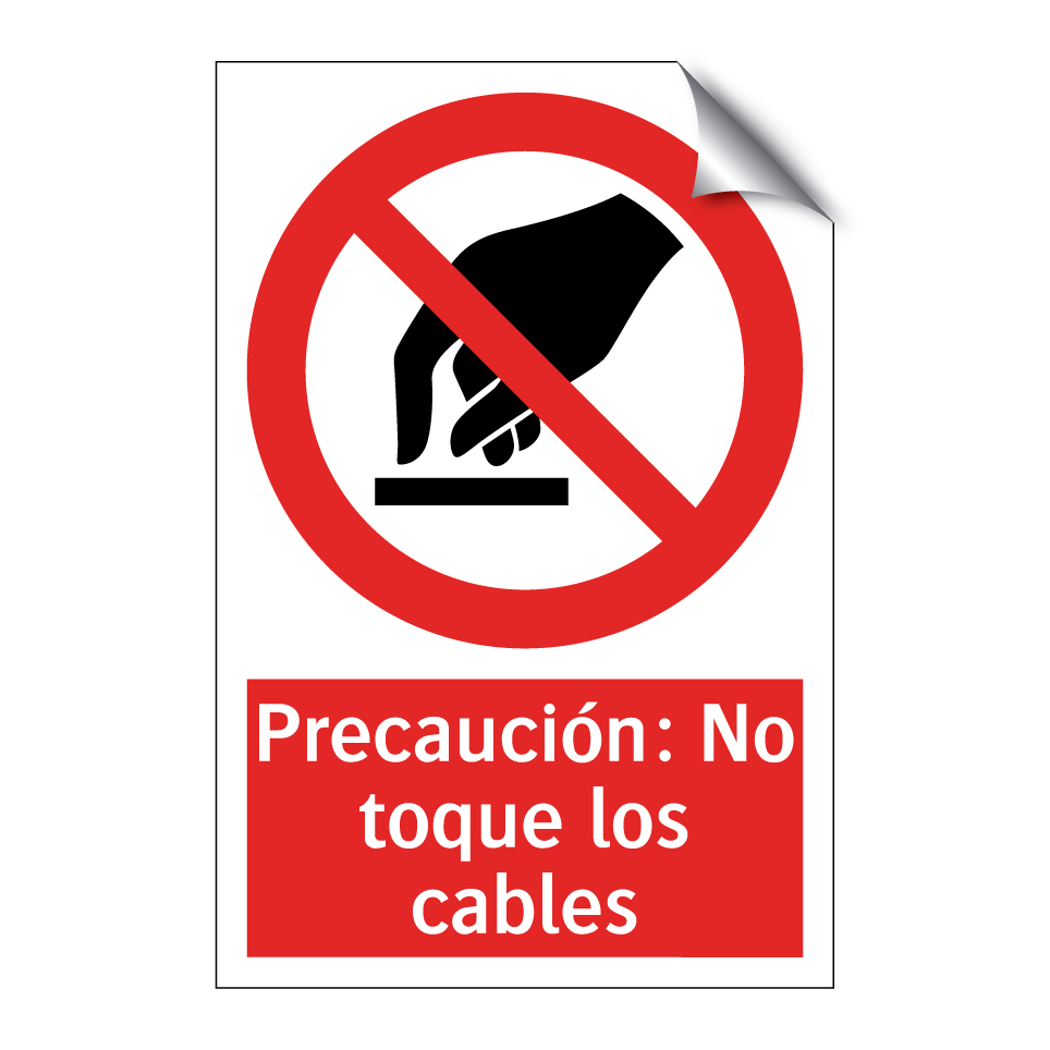 Precaución: No toque los cables